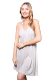 Light Grey Cami Swing Dress – Loose Fit Summer Casual Mini Dress for Women