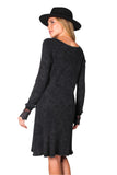 Black Lace Long Sleeve Dress β Elegant Slim Fit A-line Mini Dress for Women