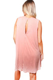 Light Pink Sleeveless A-Line Dress – Summer Loose Fit Casual Tank Dress for Women