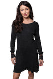 Black Lace Long Sleeve Dress β Elegant Slim Fit A-line Mini Dress for Women