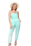 Light Blue Spaghetti Strap Jumpsuit – Airy, Relaxed, and Perfect for Summer Days