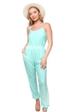 Light Blue Spaghetti Strap Jumpsuit – Airy, Relaxed, and Perfect for Summer Days