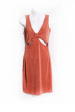 Brick Pink V-Neck Spaghetti Strap Dress – Summer Slim Fit Casual Mini Dress for Women